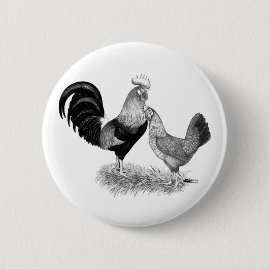 Leghornproduktion Braunhühner Button (Vorderseite)