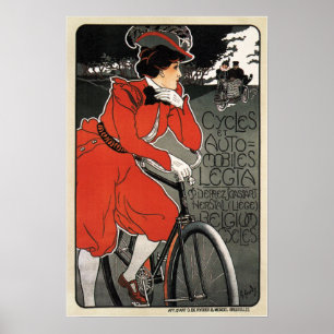 Legia Cycles Belgien Vintages Fahrradposter Werbun Poster