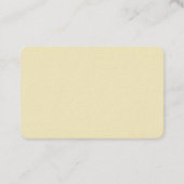 Legible schlichte, schlichte gelbe visitenkarte (Rückseite)