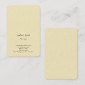 Legible schlichte, schlichte gelbe visitenkarte (Vorne/Hinten)