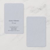 Legible schlichte schlichte, minimalistisch blaue  visitenkarte (Vorne/Hinten)