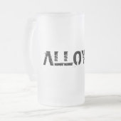 Legierte Bier-Tasse Mattglas Bierglas (Vorderseite Links)