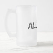 Legierte Bier-Tasse Mattglas Bierglas (Links)