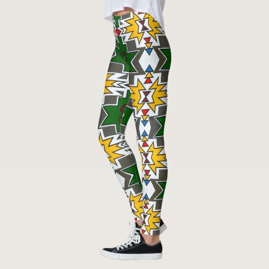 Legierung des afrikanischen Geometrischen Drucks m Leggings (Links)