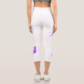 Legierung mit Logokunst lila Capri Leggings (Rückseite)
