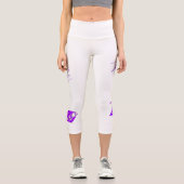 Legierung mit Logokunst lila Capri Leggings (Vorderseite)