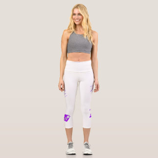 Legierung mit Logokunst lila Capri Leggings