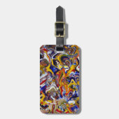 "Legierungs-" Entwurf durch Viktor Tilson Gepäckanhänger (Vorderseite vertikal)