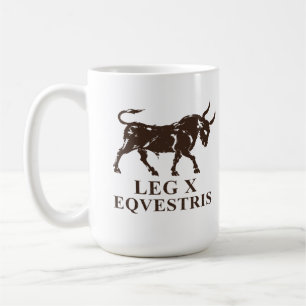 Legio X Equestris Stier in altem Pigment Kaffeetasse