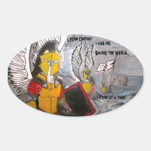 Legion Company Farbaufkleber Ovaler Aufkleber (Vorderseite)