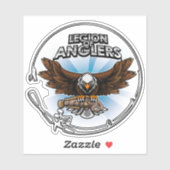 Legion des Anglers Blue Vinyl Decal Aufkleber (Blatt)