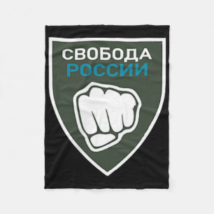 Legion Freedom for Russia Anti-War Flag Russische Fleecedecke
