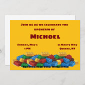 Lego upsherin Einladung (Vorne/Hinten)