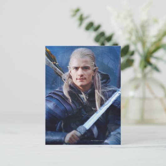 LEGOLAS GREENLEAF™ in Blau Postkarte (Stehend Vorderseite)