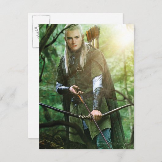LEGOLAS GREENLEAF™ mit Bogen Postkarte (Vorne/Hinten)