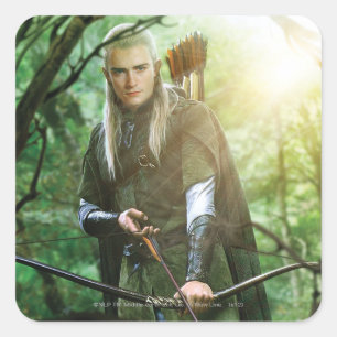 LEGOLAS GREENLEAF™ mit Bogen Quadratischer Aufkleber