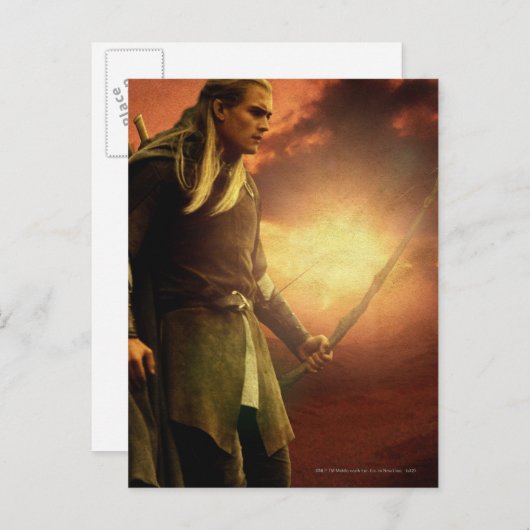 LEGOLAS GREENLEAF™ mit Bow Postkarte (Vorne/Hinten)