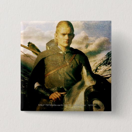 LEGOLAS GREENLEAF™ Nah auf Pferd Button (Vorderseite)