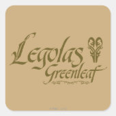 LEGOLAS GREENLEAF™ Name Quadratischer Aufkleber (Vorderseite)