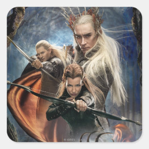 LEGOLAS GREENLEAF™, TAURIEL™ und Thranduil Quadratischer Aufkleber