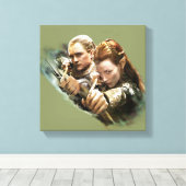 LEGOLAS GREENLEAF™ und TAURIEL™ Graphic Leinwanddruck (Insitu (Holzboden))