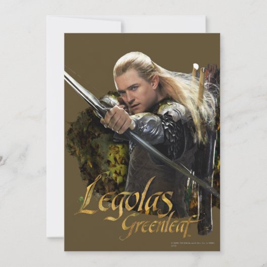 LEGOLAS GREENLEAF™ Zeichnend Bow Graphic Einladung (Vorderseite)