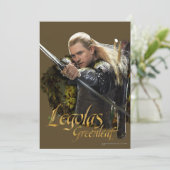 LEGOLAS GREENLEAF™ Zeichnend Bow Graphic Einladung (Stehend Vorderseite)