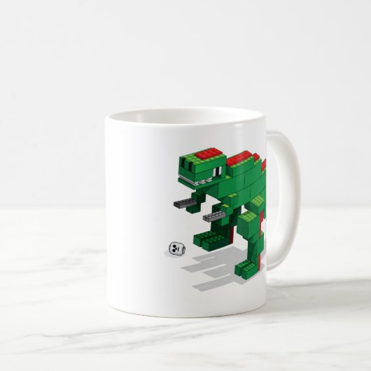 Legosaurus Kaffee-Tasse Kaffeetasse (VorderseiteRechts)