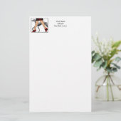 Legs Art Deco Women Greyhound Whippet Dog R Briefpapier (Stehend Vorderseite)