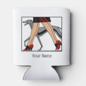 Legs Art Deco Women Greyhound Whippet Dog R Dosenkühler (Rückseite)