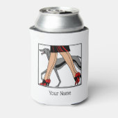 Legs Art Deco Women Greyhound Whippet Dog R Dosenkühler (Kanne Rückseite)