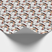 Legs Art Deco Women Greyhound Whippet Dog R Geschenkpapier (Ecke)