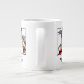 Legs Art Deco Women Greyhound Whippet Dog R Jumbo-Tasse (Rückseite)