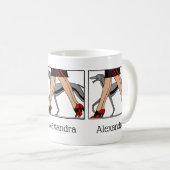 Legs Art Deco Women Greyhound Whippet Dog R Kaffeetasse (VorderseiteRechts)