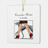 Legs Art Deco Women Greyhound Whippet Dog R Keramikornament (Links)