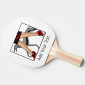 Legs Art Deco Women Greyhound Whippet Dog R Tischtennis Schläger (Seitenansicht)