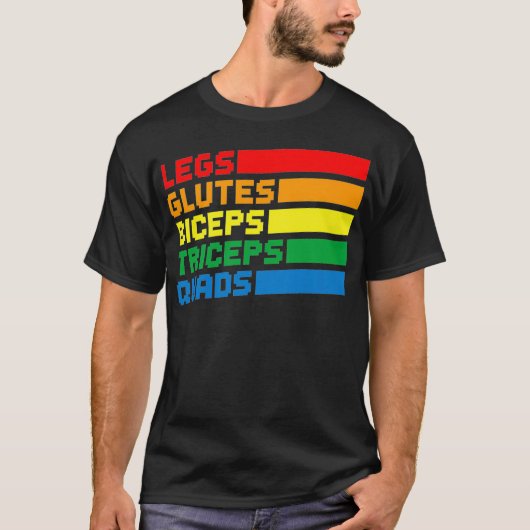 Legs Glutes Biceps Triceps Quads LGBTQ Premium  T-Shirt (Vorderseite)
