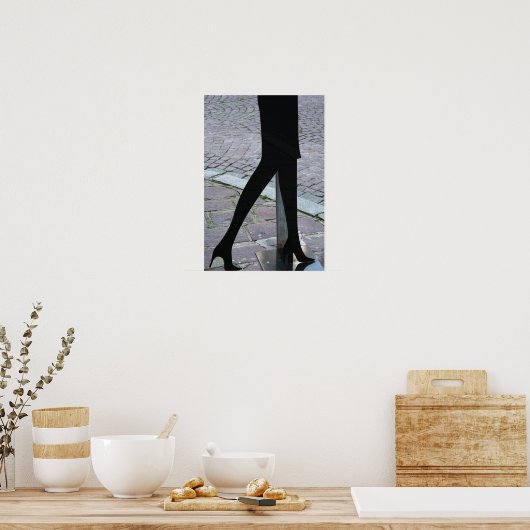 Legs Silhouette am Corner Poster (Küche)