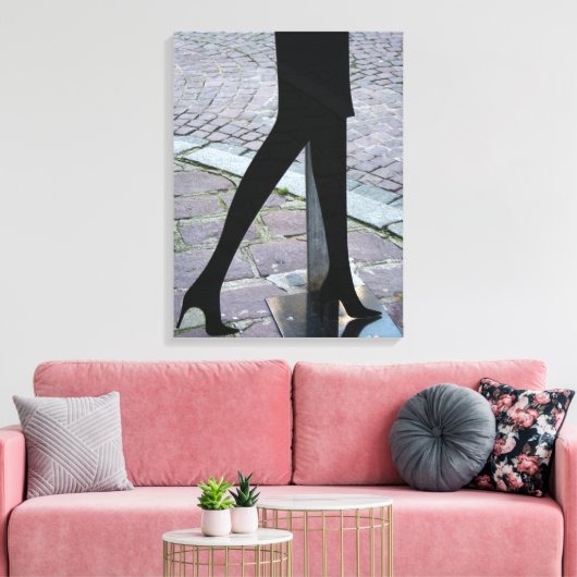 Legs Silhouette an der Ecke Leinwand (Insitu (Wohnzimmer))