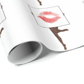 Legs und Kuss Geschenkpapier (Rolleneckpunkt)