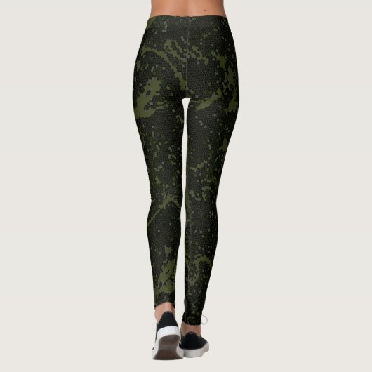 Leguan-Camouflage Leggings (Rückseite)