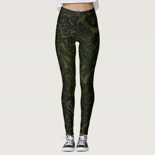 Leguan-Camouflage Leggings (Vorderseite)