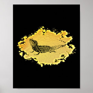 Leguan-Echsen-Motiv-Terrarium Buntes Reptil Echse Poster