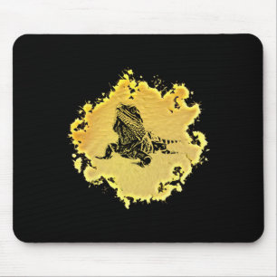 Leguan-Echsen-Motiv-Terrarium-Reptil-Bunt-Echse Mousepad