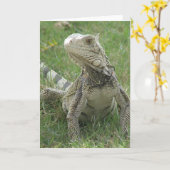 Leguan-Gruß-Karte Karte (Gelbe Blume)