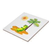 Leguan in der Wüste Fliese (Seite)