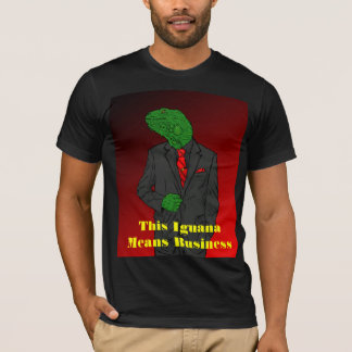 Leguan in einem Geschäfts-Anzugs-T - Shirt