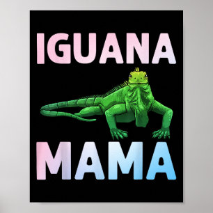 Leguan Kunst Für Mama Mädchen Frauen Echse Reptil Poster
