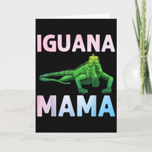 Leguan-Kunst für Mütter Mädchen Frauen Echse Repti Karte