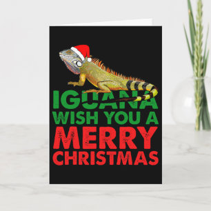 Leguan wünscht dir ein frohes Weihnachtsfest Lusti Karte